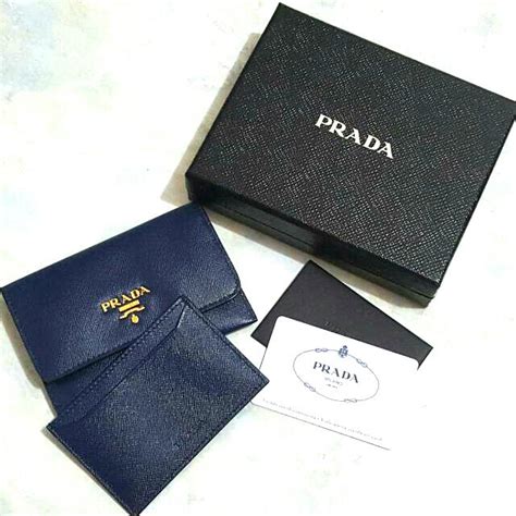 prada 1m1362|PRADA Scaffiano Metal Flat Wallet c/w Detachable Cardholder .